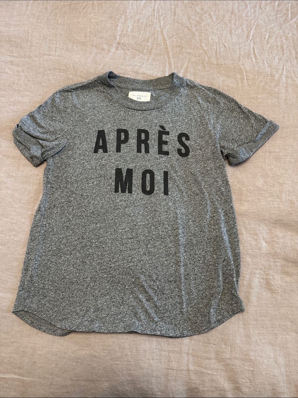 Sol Angeles Gray APRÈS MOI Graphic Tee